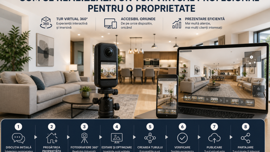 Cum se realizează un tur virtual profesional pentru o proprietate